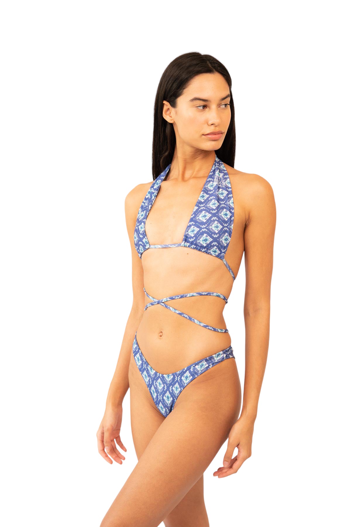 Blue Ikat Top