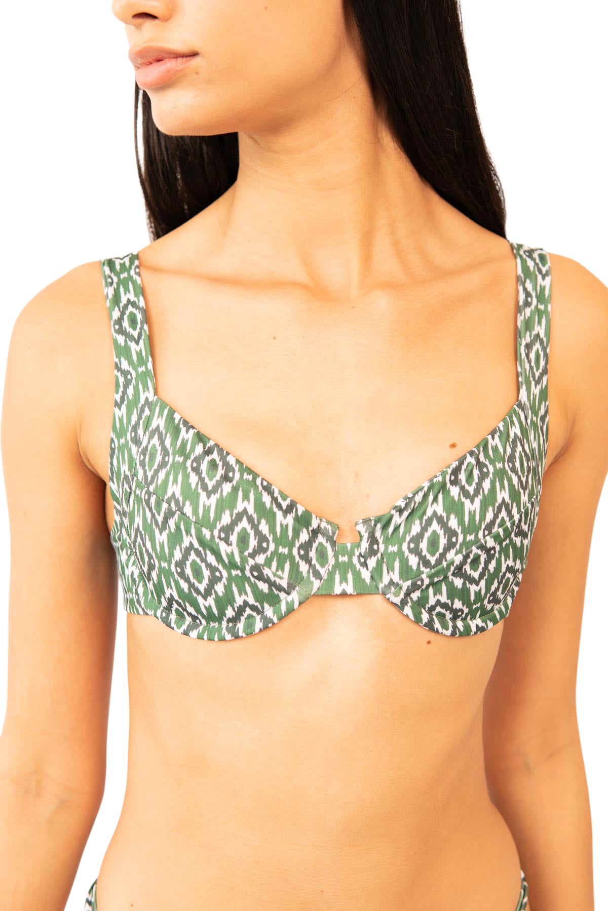 Green Ikat top