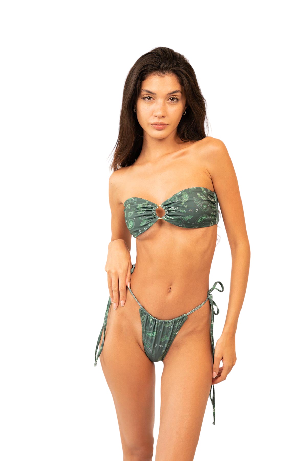 Green Paisley Top